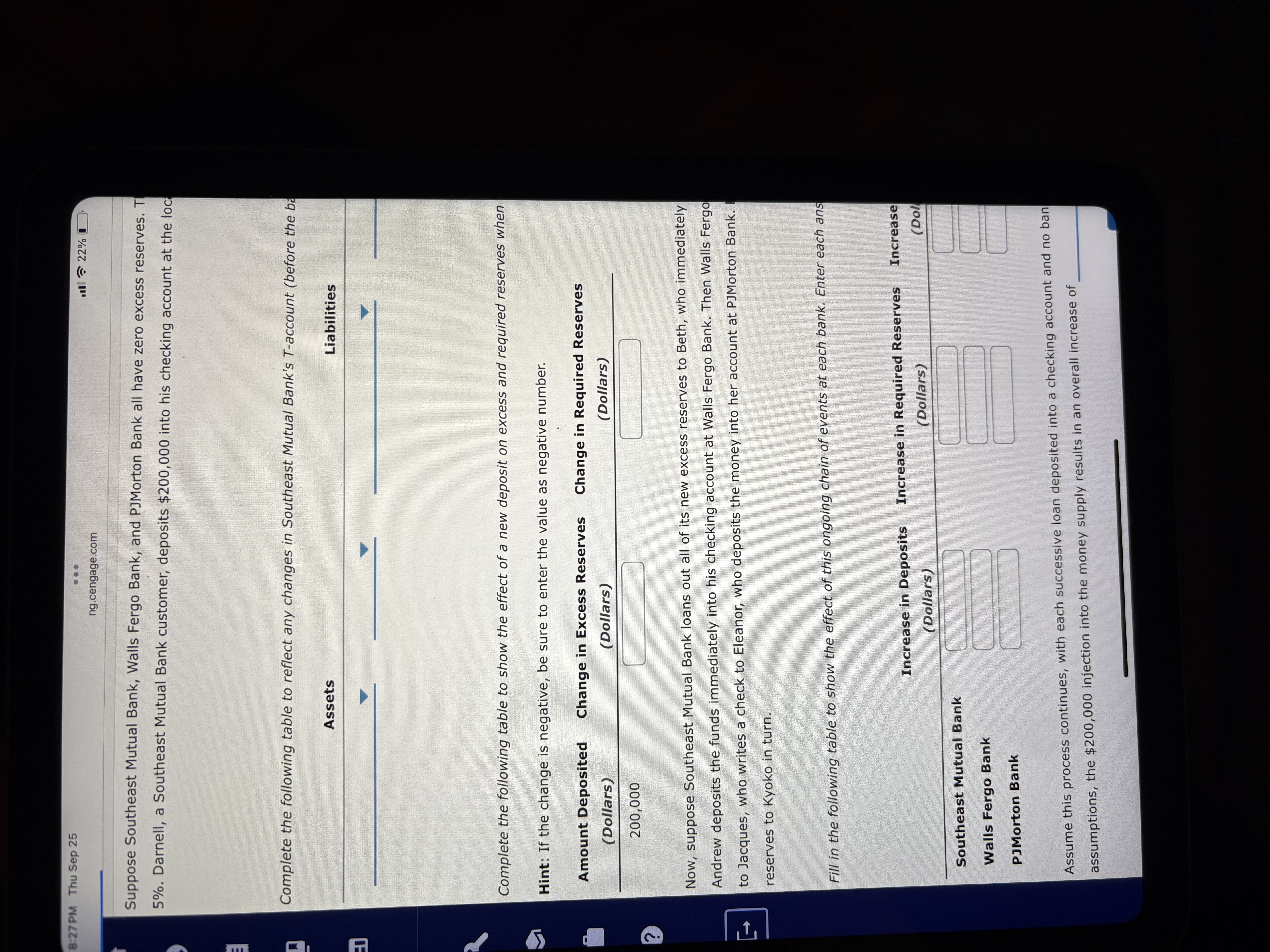 8:27 PM Thu Sep 25 1 22% ng.cengage.com Suppose
