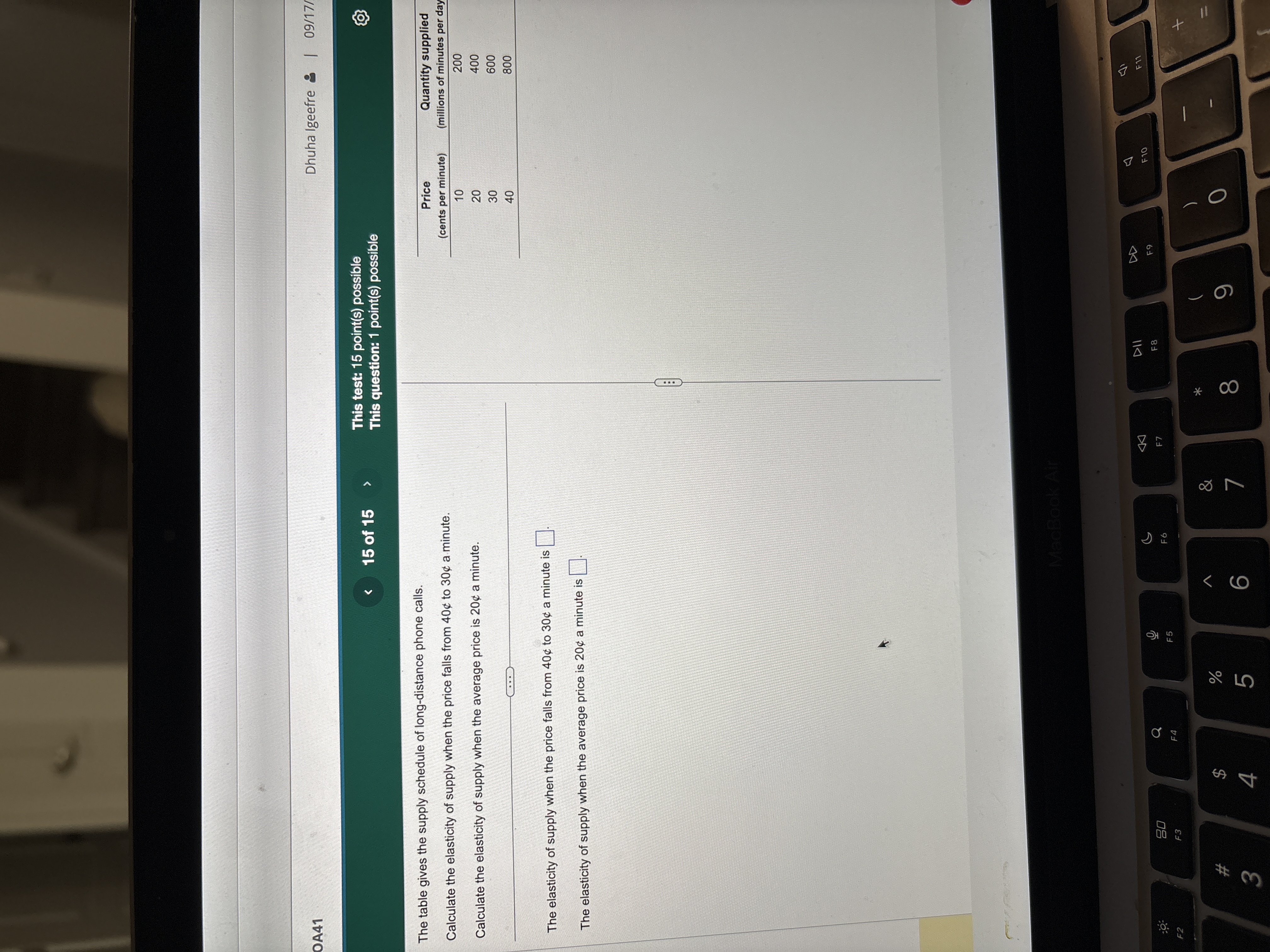 OA41 Dhuha Igeefre & | 09/17
