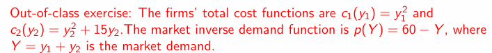 COMPUTE COMPETITIVE EQUILIBRIUM. Out-of-class