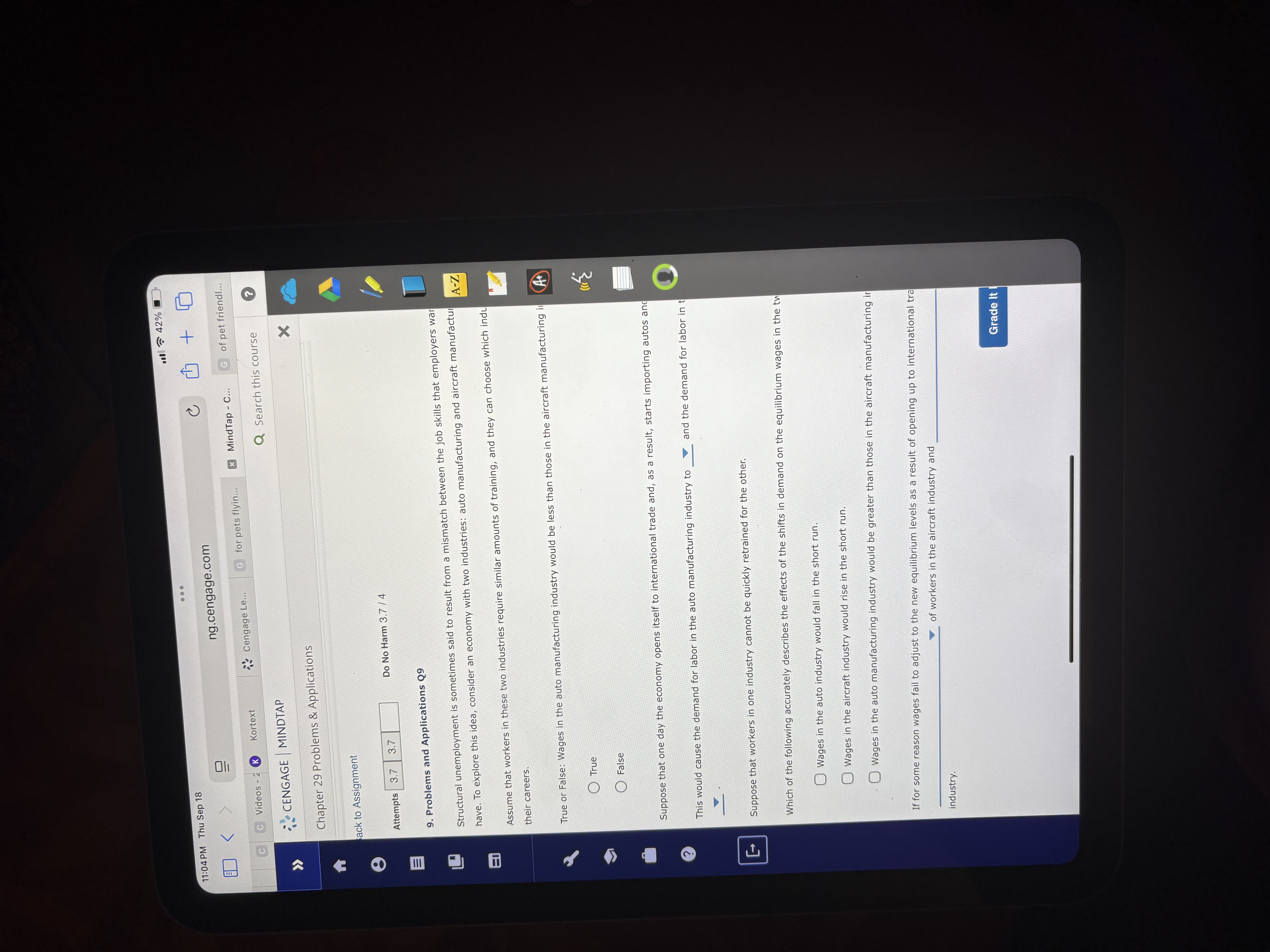 .. . . 42% 11:04 PM Thu Sep 18 + ED