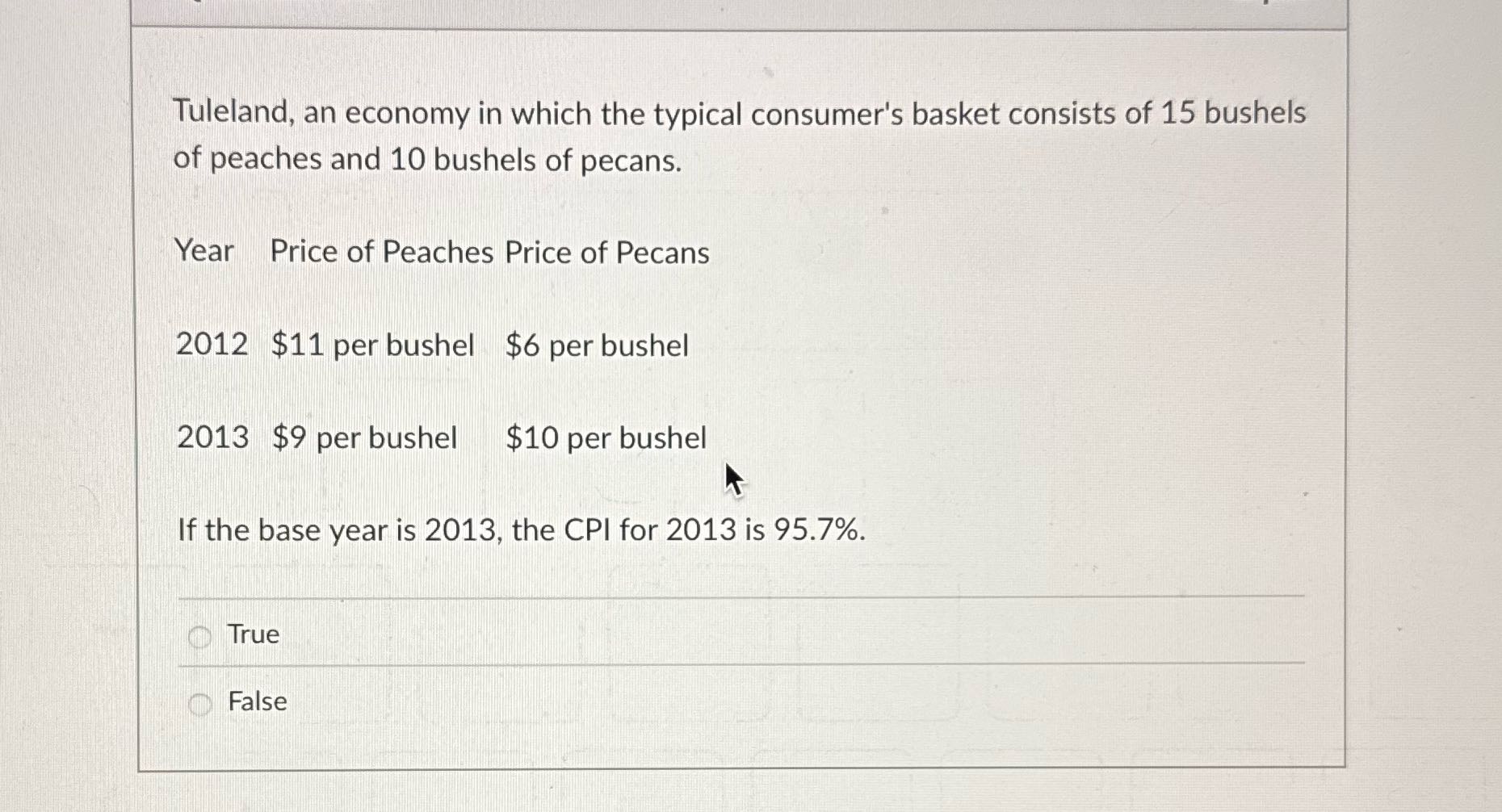 Economics Tuleland, an economy in which the