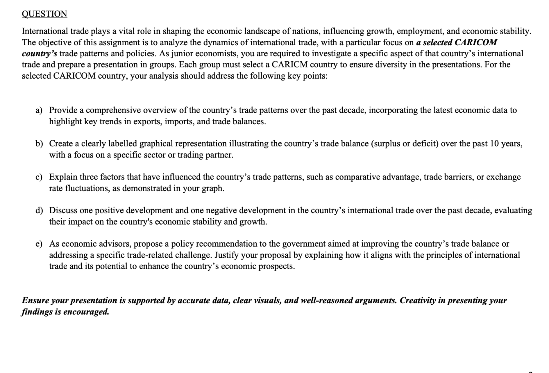 International trade plays a vital role in shaping