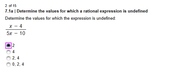 what is the answer 2 of15 7.1a | Determine the
