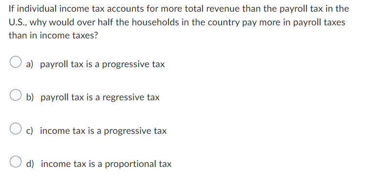 If individual income tax accounts for more total