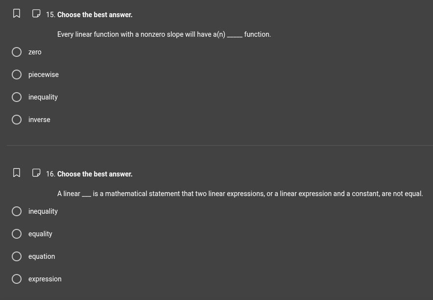 the answer Q 15. Choose the best answer. Every