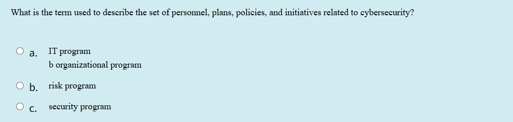 the question What is the term used to describe