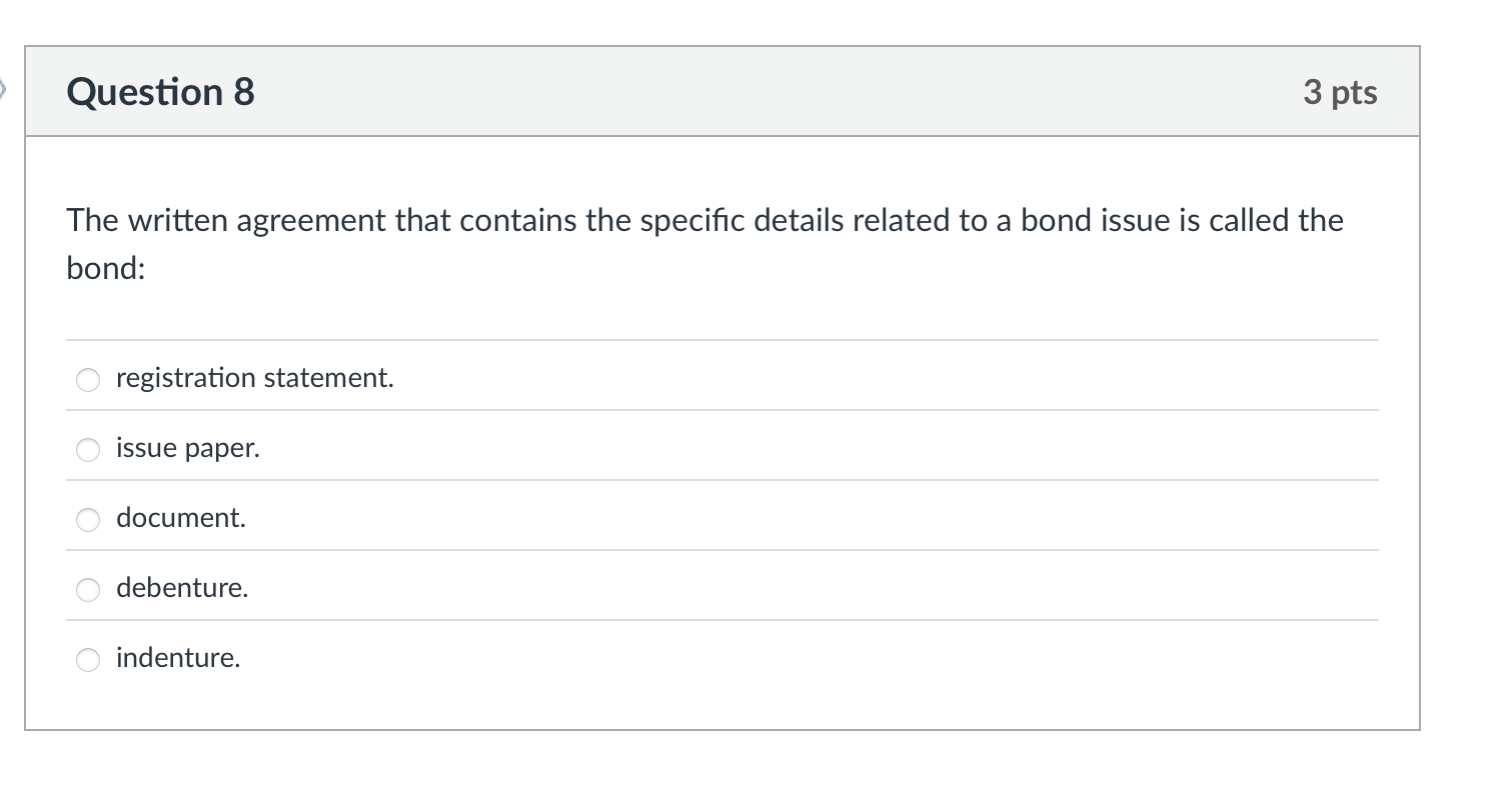 this question The written agreement that contains