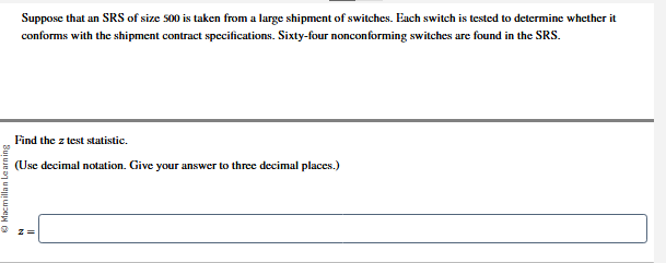 Solve for the problem Macmillan Learning Suppose
