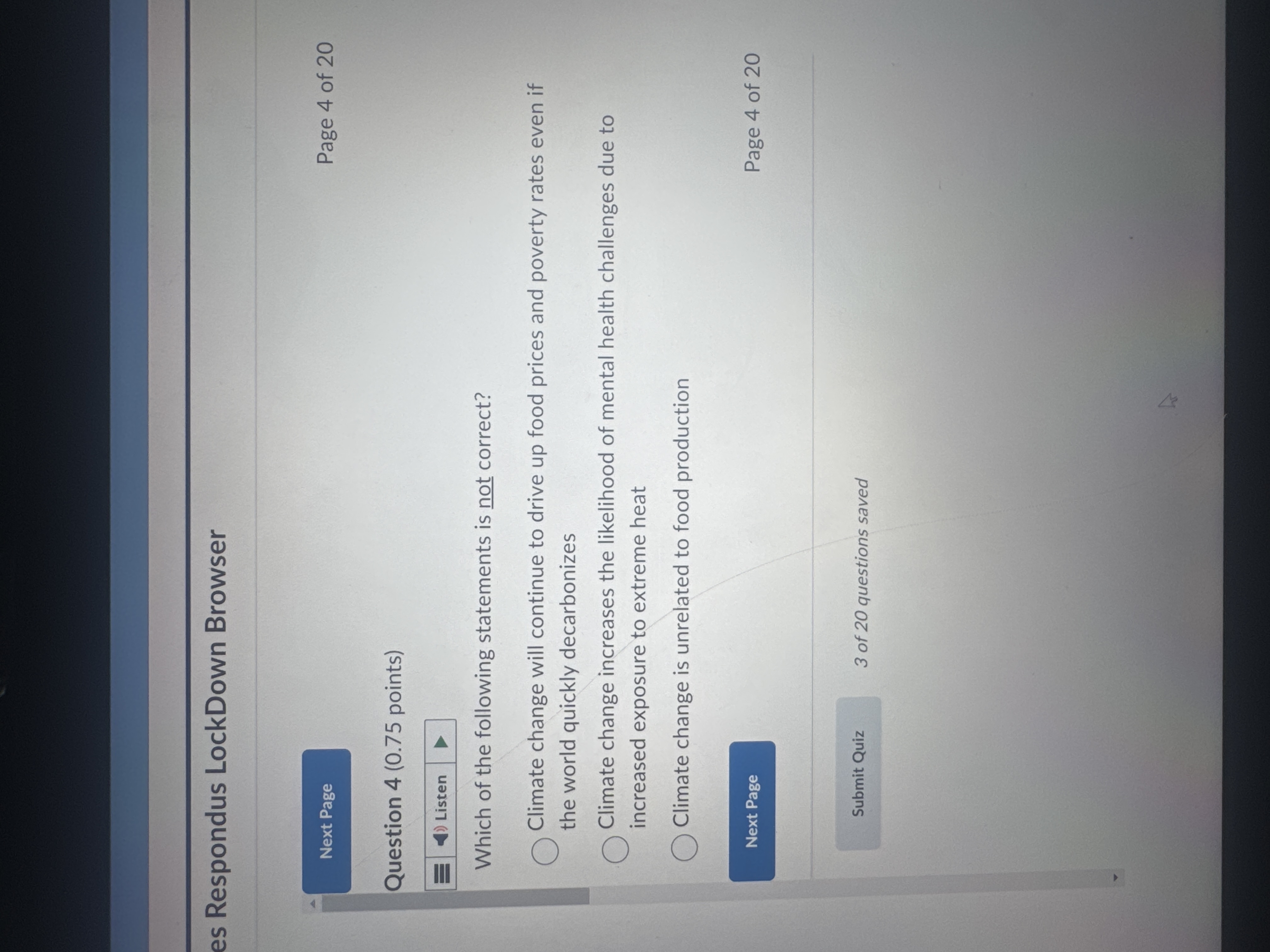 es Respondus LockDown Browser Next Page Page 4 of