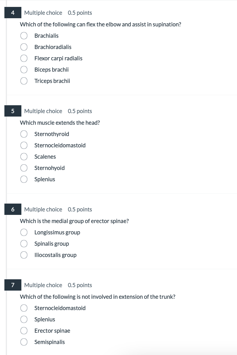 4 Multiple choice 0.5 points Which of the