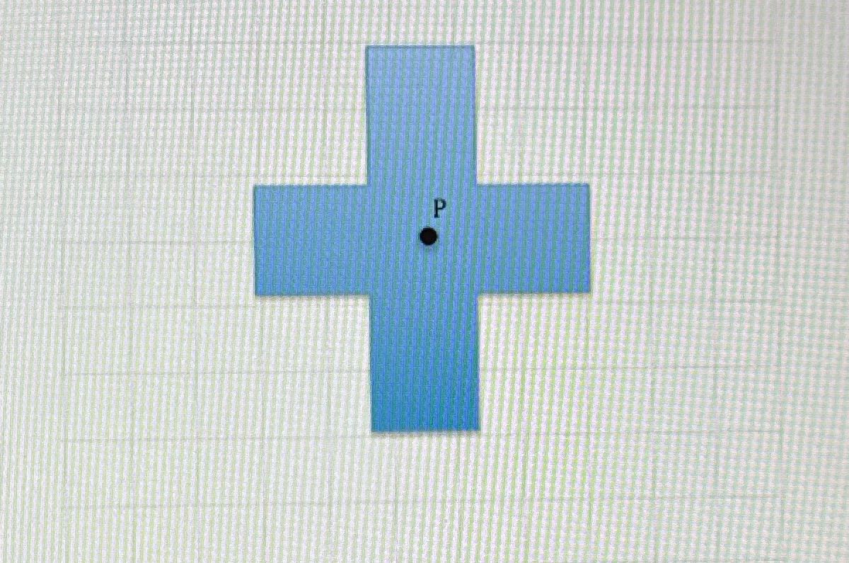 Find the rotational symmetry of the polygon below