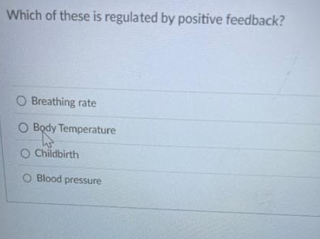 solve Which of these is regulated by positive