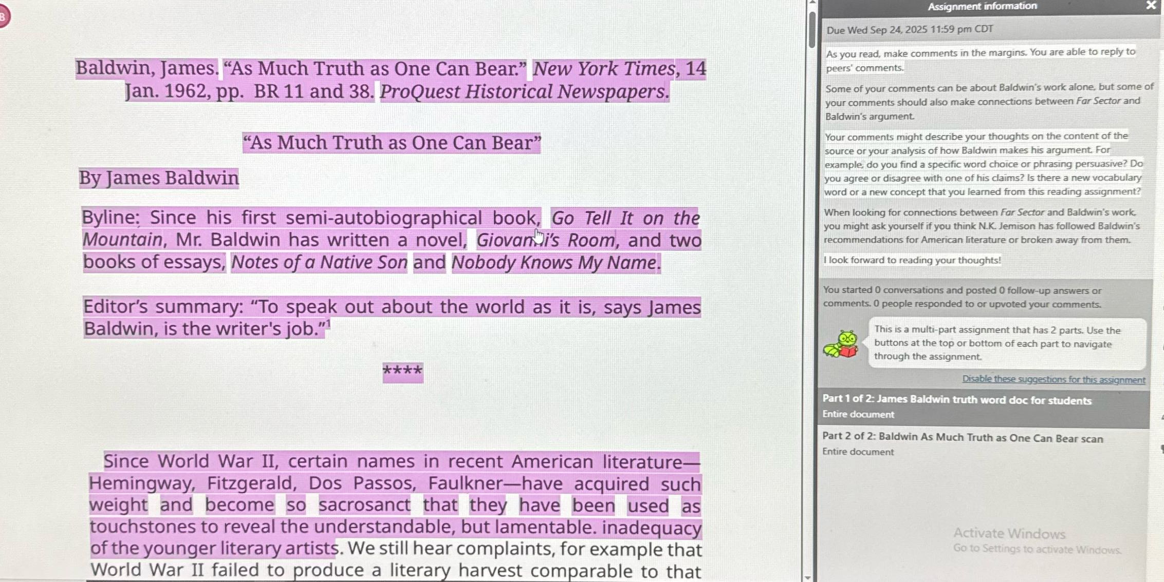 Solve this Assignment information Due Wed Sep 24,