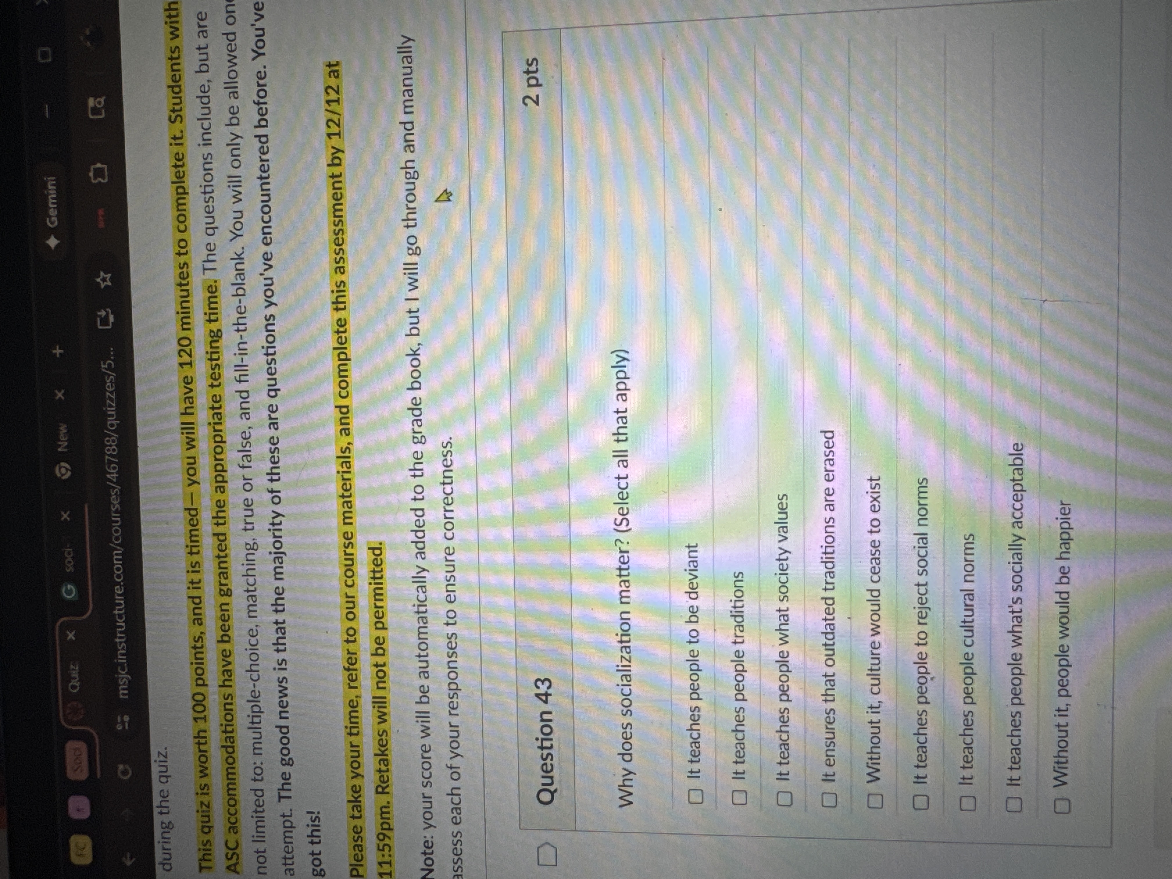 Solve Quiz New Gemini Soc G soci 25