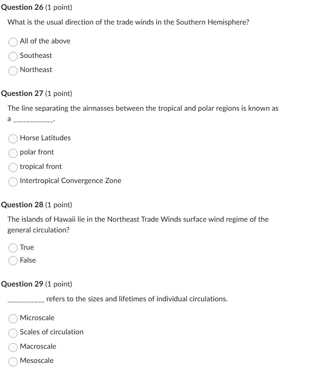 o Question 26 (1 point) What is the usual