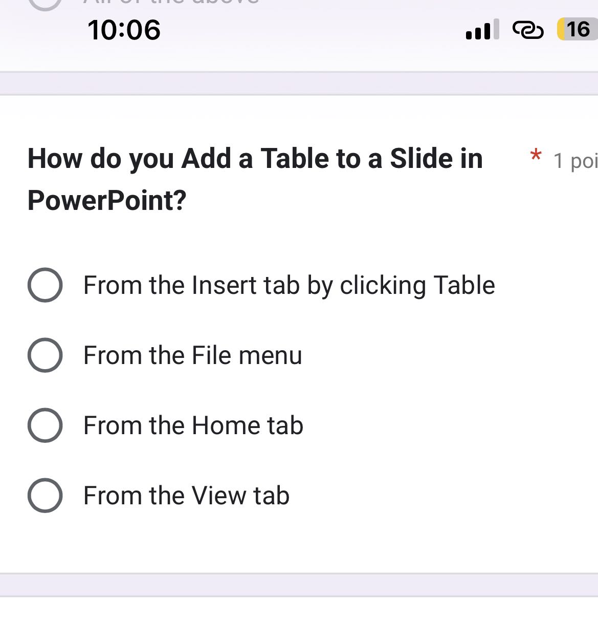 Solve 10:06 .1 16 How do you Add a Table to a