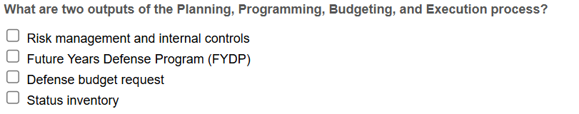whats the answer What are two outputs of the