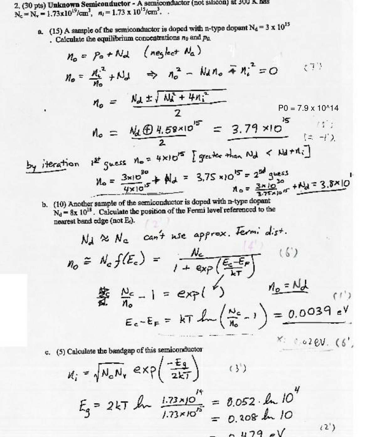 At the bottom for part b what is that KT ln or KT