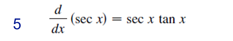do i prove this with product rule? d 5 sec x) =