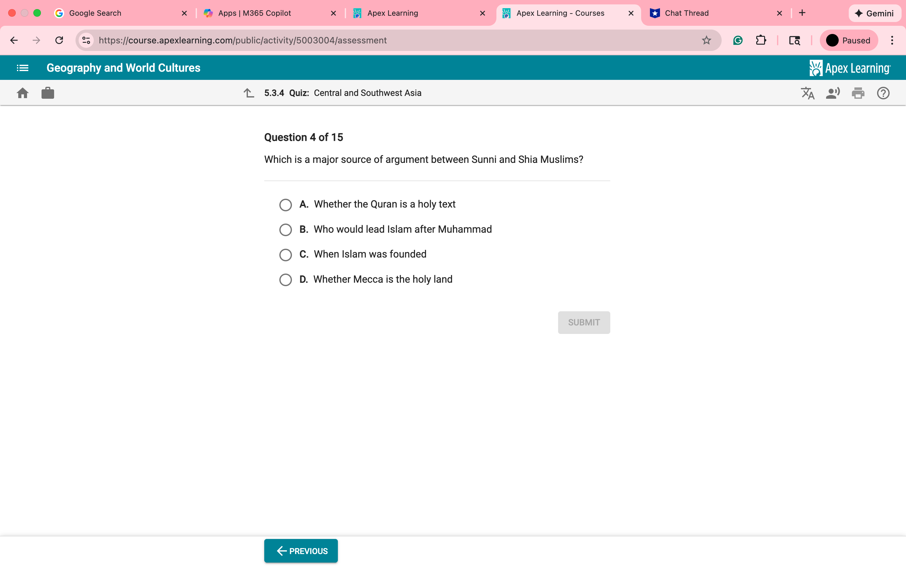 G Google Search X Apps | M365 Copilot X Apex