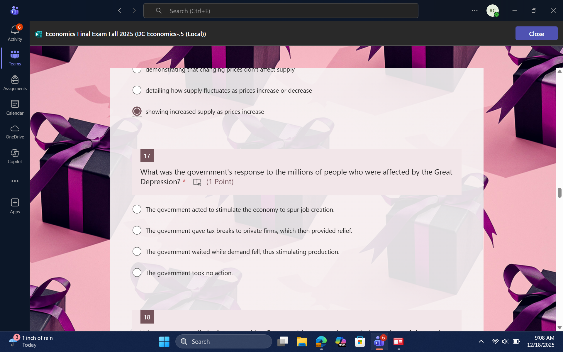 solve (J demonstrating that changing prices don't