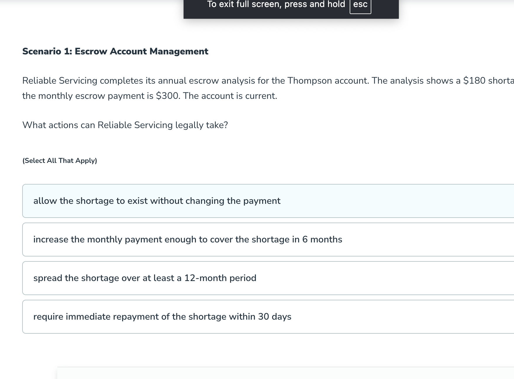 solve To exit full screen, press and hold
