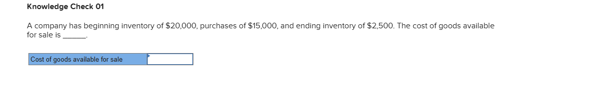 this question Knowledge Check 01 A company has