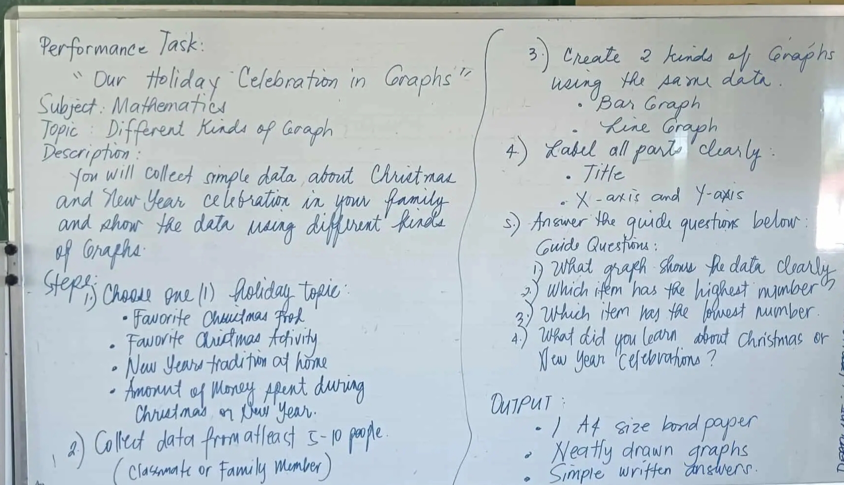 Performance Task: 3.) Create 2 kinds of Graphs "