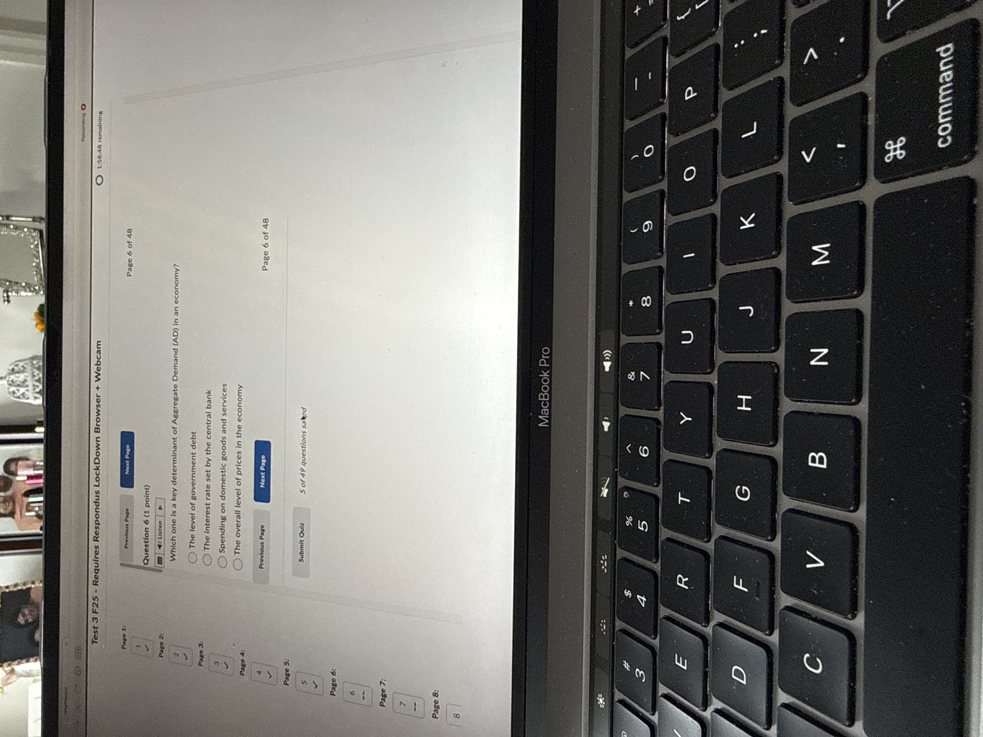 D Test 3 F25 - Requires Respondus LockDown