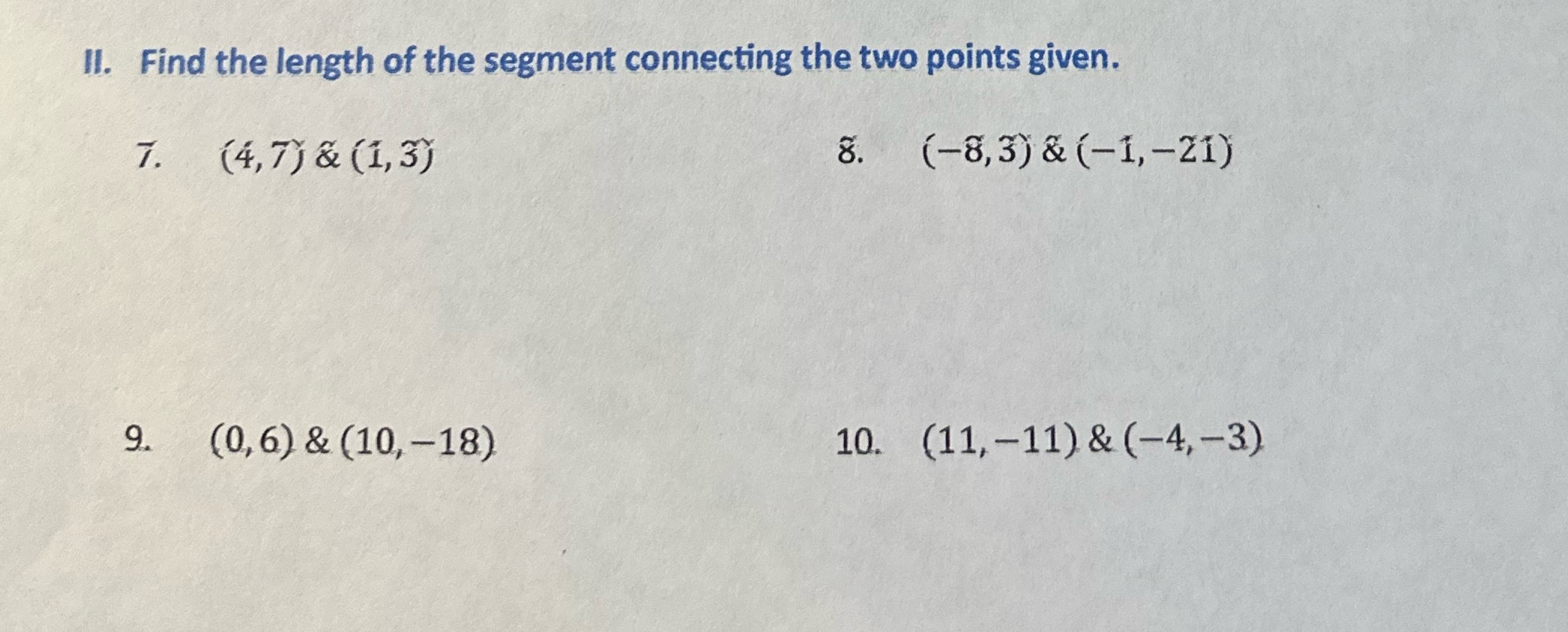 Find the length I1. Find the length of the