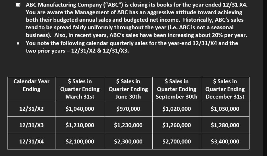 ABC Manufacturing Company (