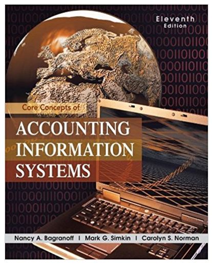 core concepts of accounting information systems 11th edition nancy a. bagranoff, mark g. simkin, carolyn