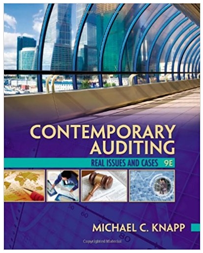 contemporary auditing real issues and cases 9th edition michael c. knapp 978-1133839552, 113383955x,