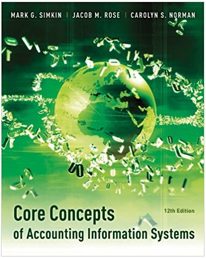 core concepts of accounting information systems 12th edition mark g. simkin, jacob m. rose, carolyn s. norman