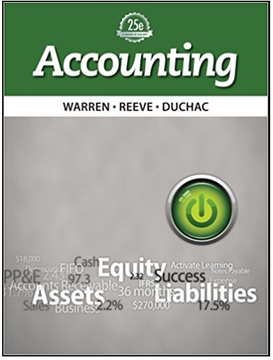 accounting 25th edition carl s. warren, james m. reeve, jonathan duchac 978-1285069609, 1285069609,