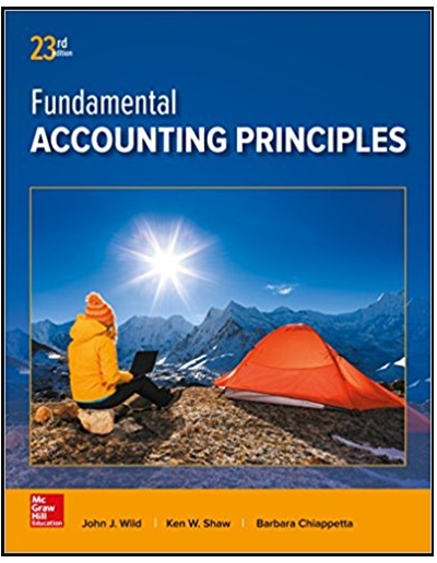 fundamental accounting principles 23rd edition john wild, ken shaw, barbara chiappett 1259536351,