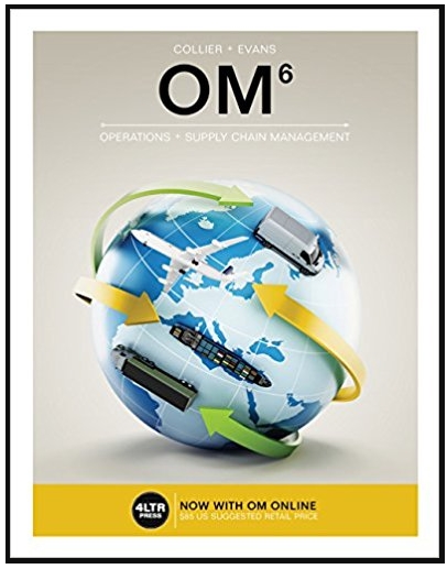 om6 operations supply chain management 6th edition david alan collier, james r. evans 1305664795,