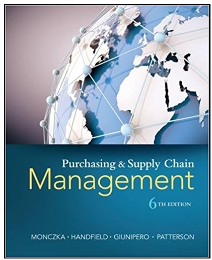 purchasing and supply chain management 6th edition robert m. monczka, robert b. handfield, larry c.