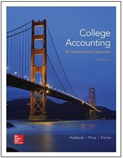 college accounting a contemporary approach 4th edition david haddock, john price, michael farina