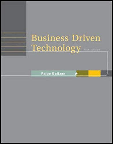 business driven technology 5th edition paige baltzan 978-007337684, 9780077419318, 73376841, 77419316,