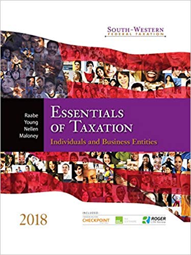 South Western Federal Taxation 2018 Essentials Of Taxation Individuals And Business Entities