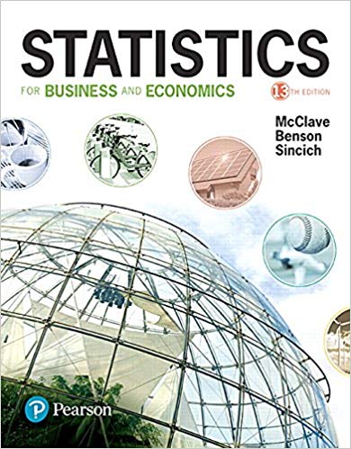statistics for business and economics 13th edition james t. mcclave, p. george benson, terry sincich