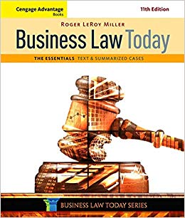 business law today the essentials text and summarized cases 11th edition roger leroy miller 1305644522,