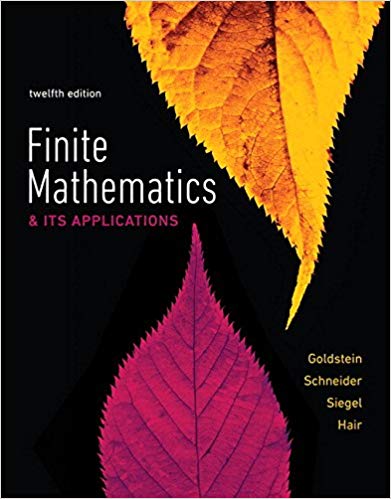 finite mathematics and its applications 12th edition larry j. goldstein, david i. schneider, martha j.