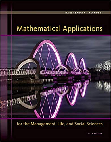 mathematical applications for the management life and social sciences 11th edition ronald j. harshbarger,