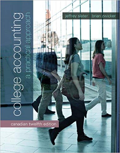 college accounting a practical approach 12th canadian edition  jeffrey slater, brian zwicker 133133230,