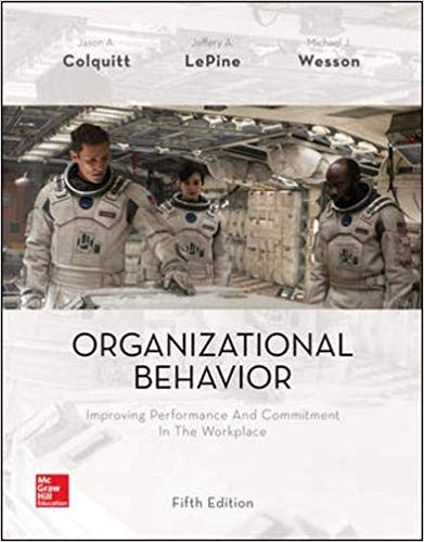 organizational behavior improving performance and commitment in the workplace 5th edition jason colquitt,