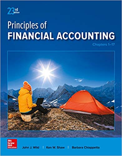 principles of financial accounting  chapters 1-17 23rd edition john wild, ken shaw, barbara chiappetta