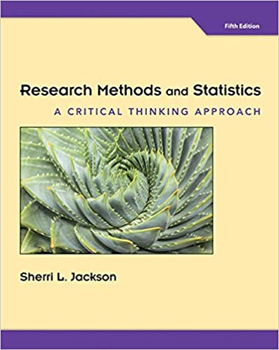 research methods and statistics a critical thinking approach 5th edition sherri l. jackson 1305257790,