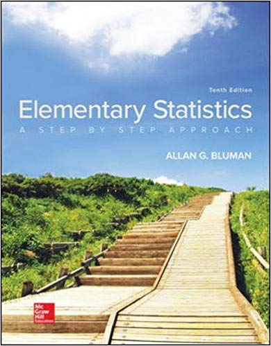 elementary statistics a step by step approach 10th edition allan g. bluman 1259755330, 1259755339,